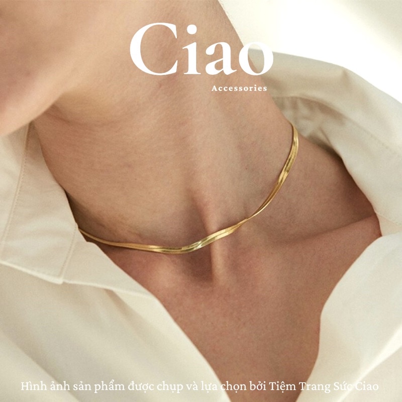 Vòng cổ/ Dây chuyền titan không gỉ dáng dẹp phong cách trendy Ciao accessories