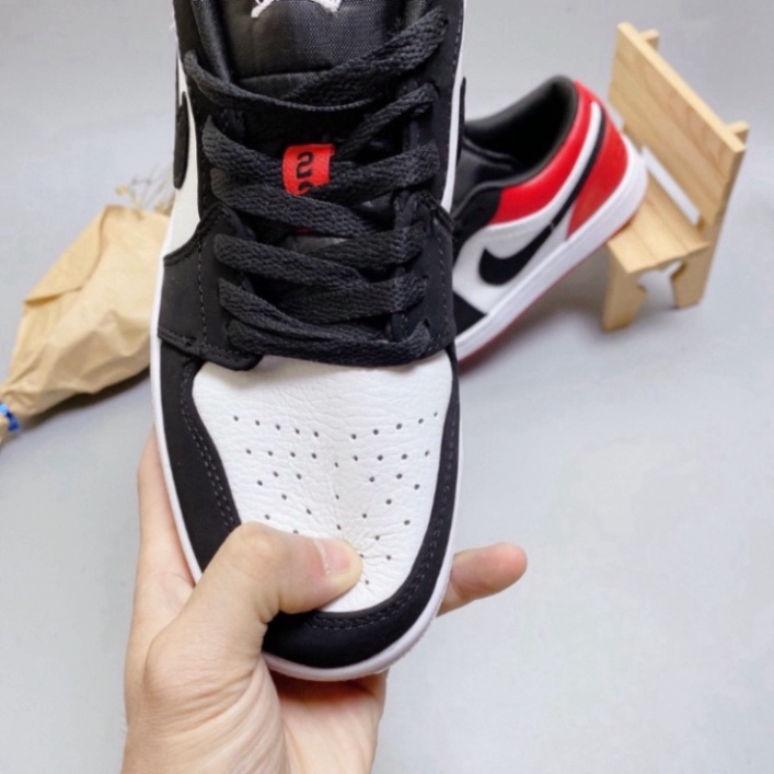 Giày JD cổ thấp sneaker, giày JỎDAN 1 low đỏ đen thời trang hàng đẹp