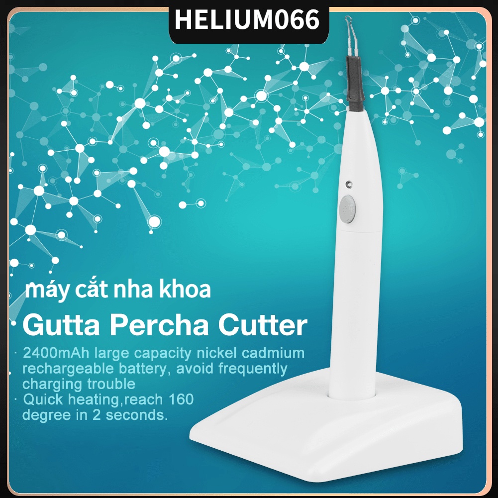 Máy trám bít ống tủy Gutta Percha không dây kèm 4 đầu 110/ 220V Helium066