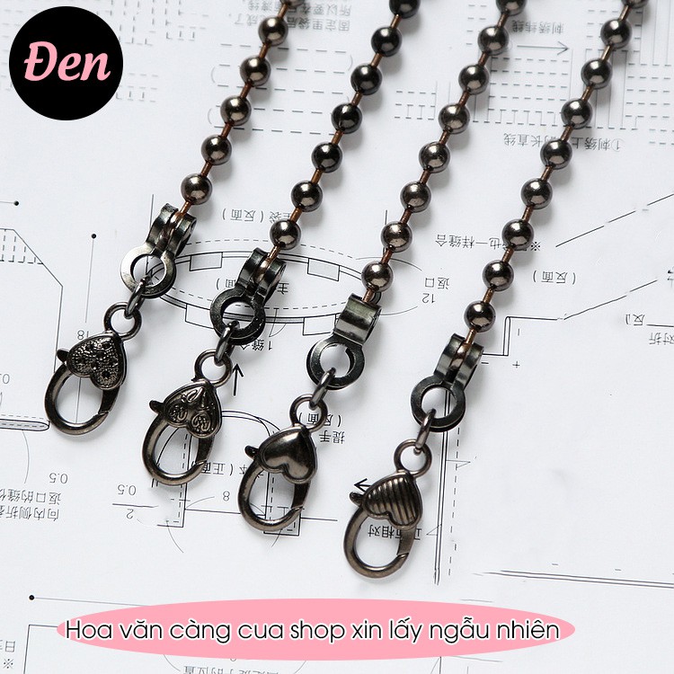 Dây Xích Túi Xách Chuỗi Hạt Càng Cua Tim 6mm P1256