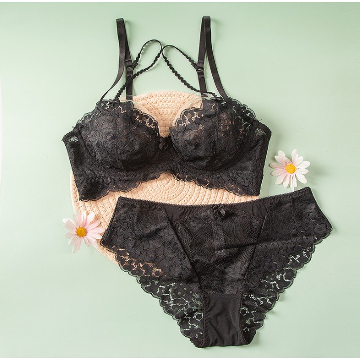 Set Đồ Lót Ren Hoa Nhí Hai Lớp Kèm Hai Dây Siêu Đẹp, Bộ Nội Y Cao Cấp Phong Cách Sexy | BigBuy360 - bigbuy360.vn