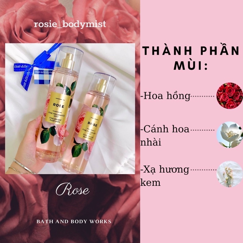 [AUTH] xịt thơm Rose | Thế Giới Skin Care