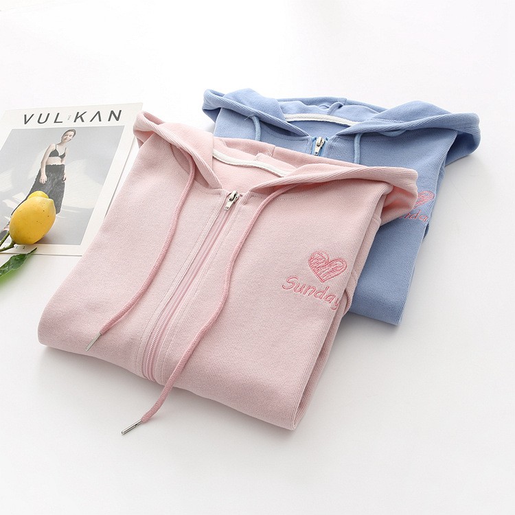 Áo Sweater Cotton tay dài màu sắc đơn giản cho bé gái