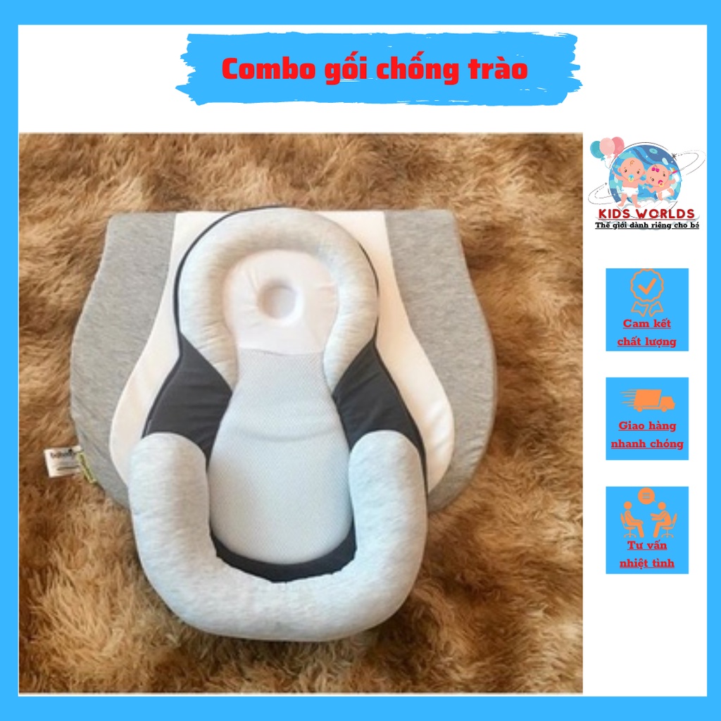 Gối chống trào ngược và đệm định hình ngủ đúng tư thế cho bé