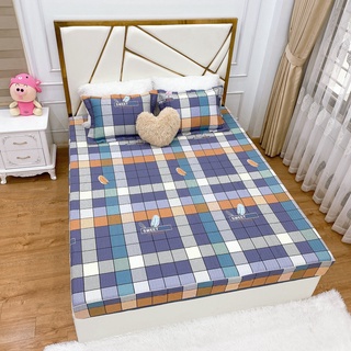 Bộ ga chun trần bông và 2 vỏ gối, ga giường cotton 100% đủ size nệm 1m2 1m4 1m6 1m8 2m2 Dreamhomedding