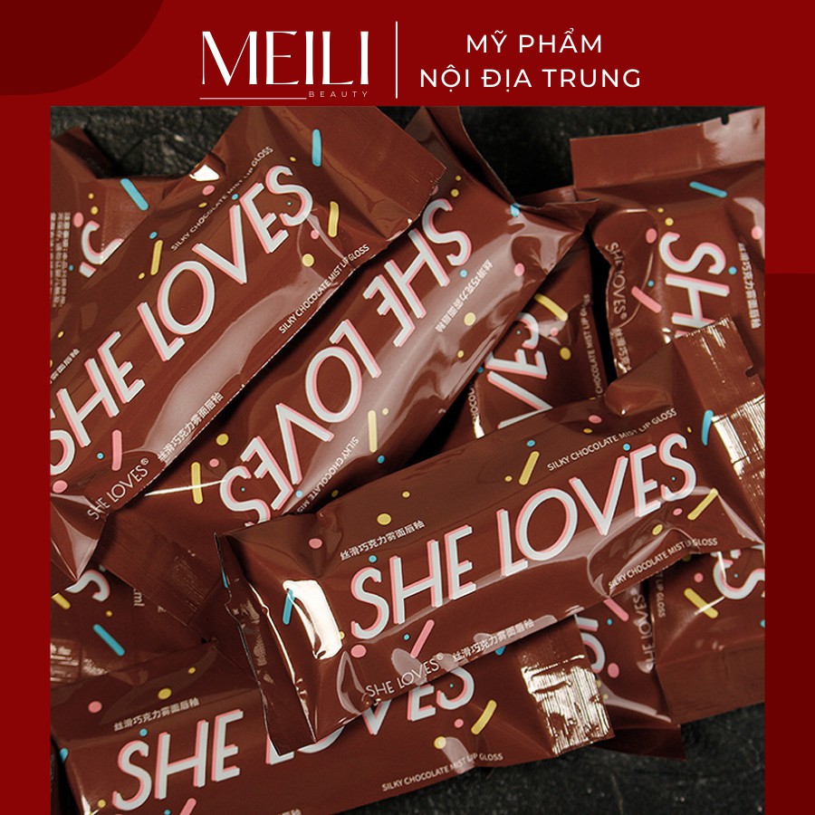 Son Kem Lì Mịn Môi Chống Nước Lâu Phai Thiết Kế Vỏ Son Hình Thanh Socola Độc Đáo SHELOVES CHOCOLATE