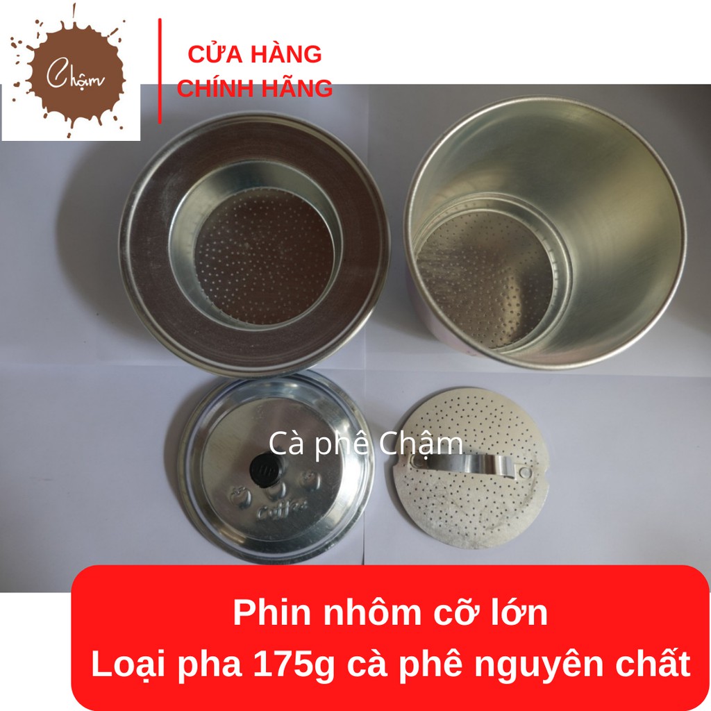 Phin nhôm cỡ lớn pha 175g cà phê nguyên chất