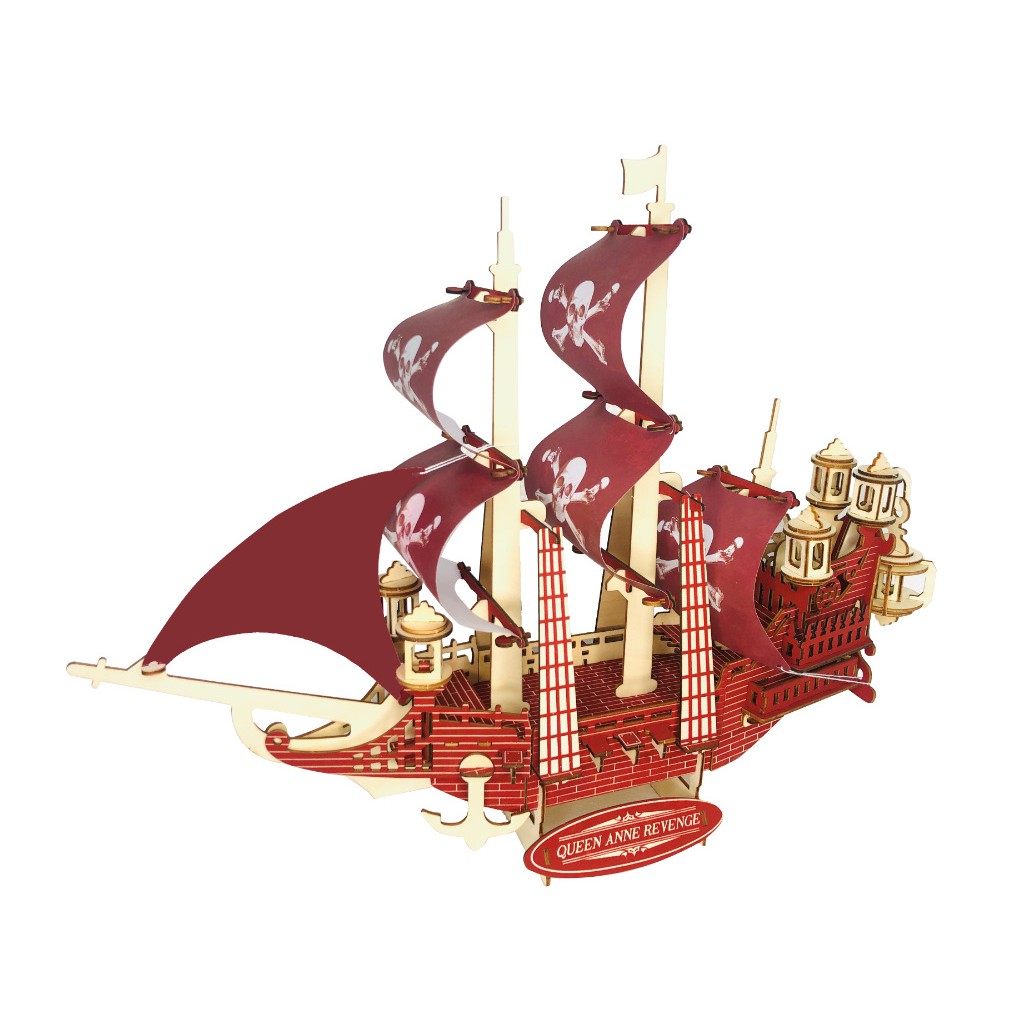 Mô Hình Gỗ, đồ chơi lắp ráp, Thuyền Queen Anne Revenge