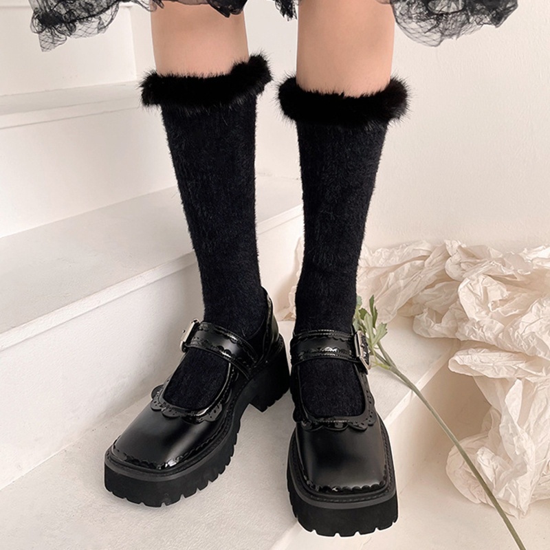 1 Đôi Tất Chân Cao Qua Gối Phong Cách Lolita Ngọt Ngào Cho Nữ