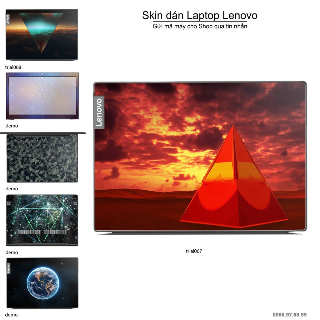 Skin dán Laptop Lenovo in hình Đa giác nhiều mẫu 12 (inbox mã máy cho Shop)