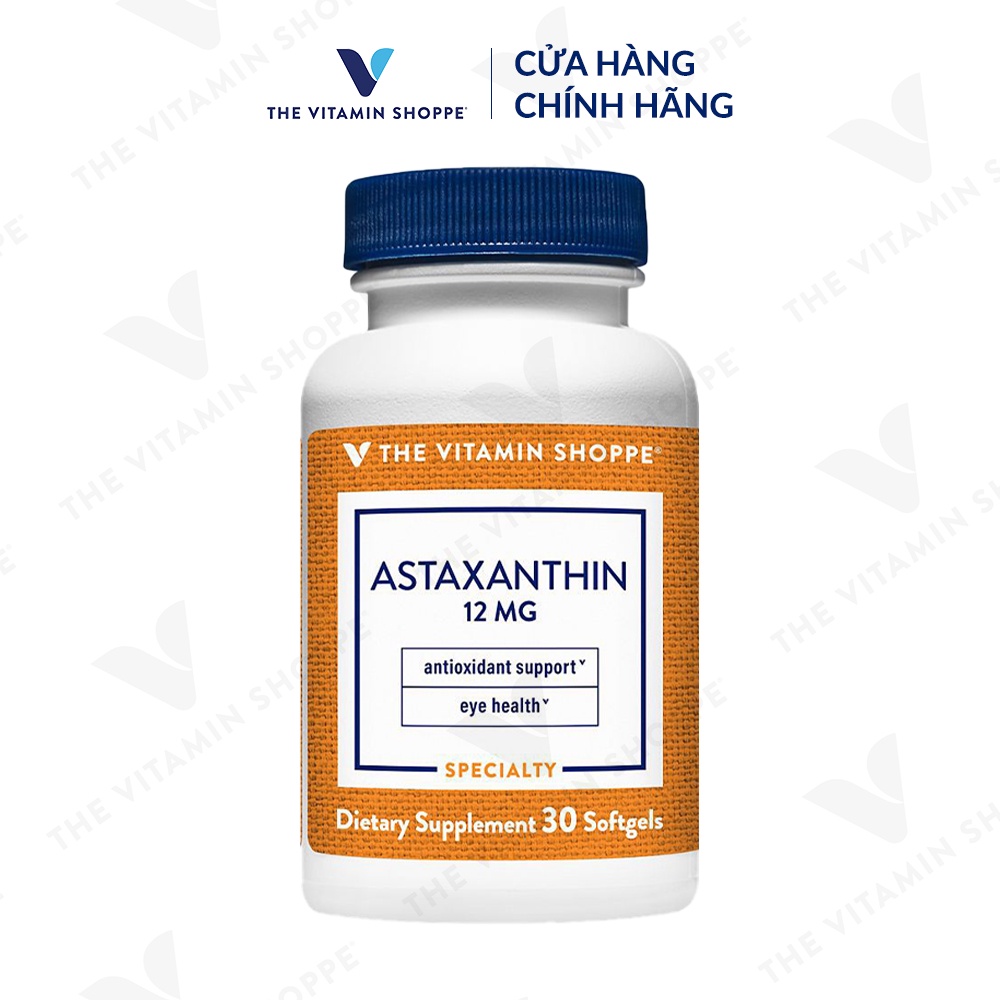 Viên uống bổ mắt tăng cường thị lực The Vitamin Shoppe Astaxanthin 12 MG 30 viên