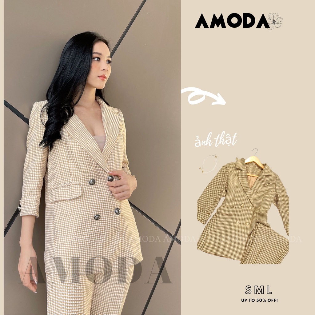 Set vest cao cấp chất vải tuýt si siêu sang cho các nàng nhà AMODA , hàng thiết kế cao cấp AMODA SET006