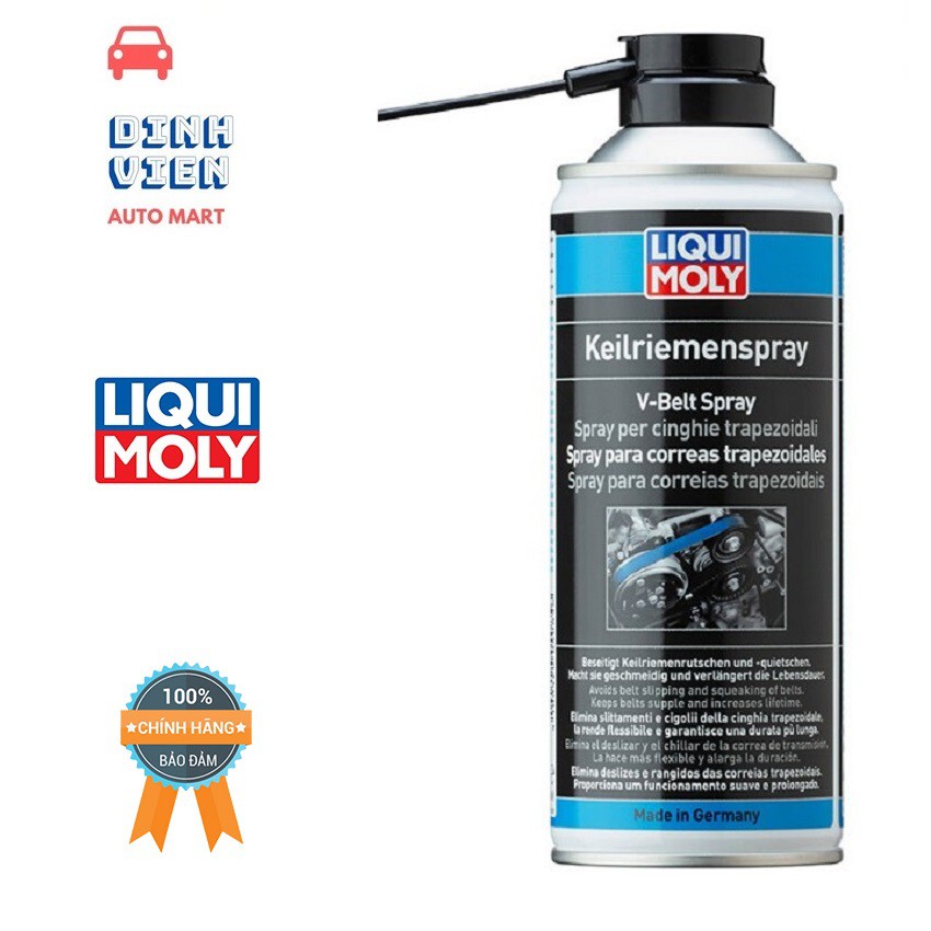 Chai Xịt Bảo Dưỡng Dây Cuaroa LIQUI MOLY 4085 - 400ML - ĐỨC màng bảo vệ, loại bỏ tiếng rít, trơn trượt nâng cao hiệu quả