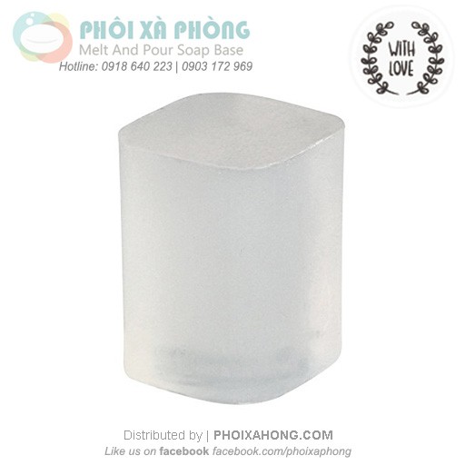 Phôi xà phòng Glycerin Trong Suốt | Clear Glycerin Melt and Pour Soap Base (100gram)