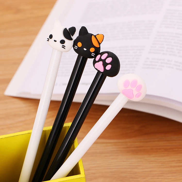 Set 4 Bút Mực Nước Hình Chân Mèo Dễ Thương