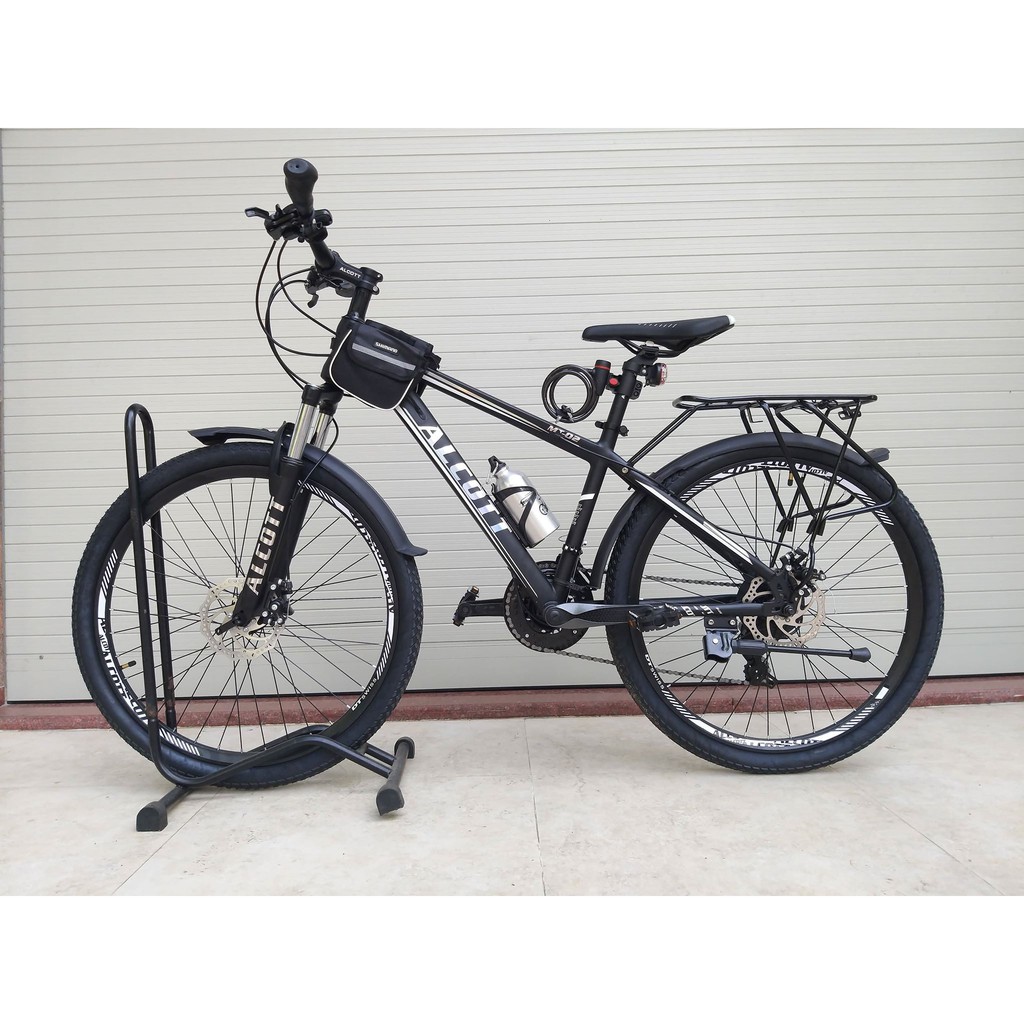 Xe đạp thể thao Alcott MT02 đen trắng