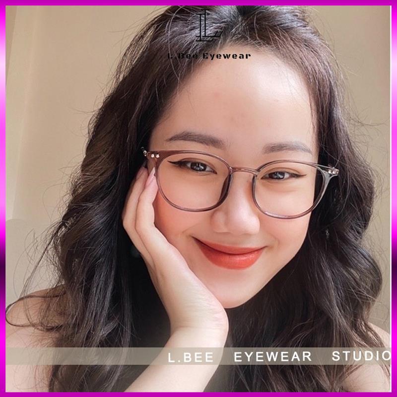 Gọng kính cận nam nữ thời trang chất liệu nhựa cao cấp L.BEE EYEWEAR, mắt kính dáng tròn 95L50 MSP37510