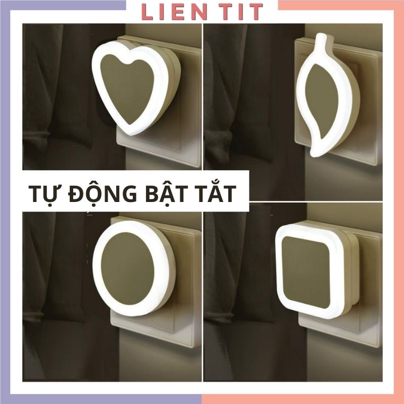 [Mã 11LSSALE giảm 100% đơn 50k] Đèn ngủ LED cảm biến ánh sáng tự động bật tắt dễ thương để phòng ngủ