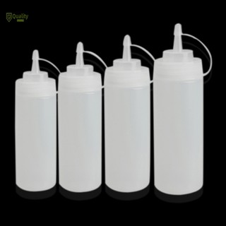 Chai nhựa bóp đựng gia vị nước sốt có nắp đậy tiện dụng dung tích 8-24Oz