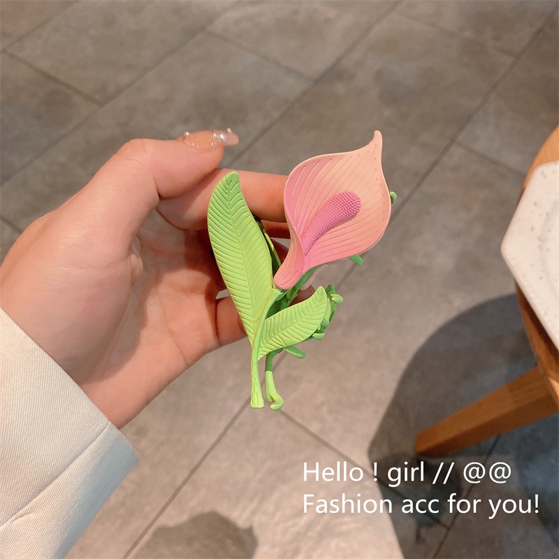 Kẹp Tóc Hình Hoa Tulip/Cá Mập Bằng Hợp Kim Thời Trang Hàn Quốc Cho Nữ