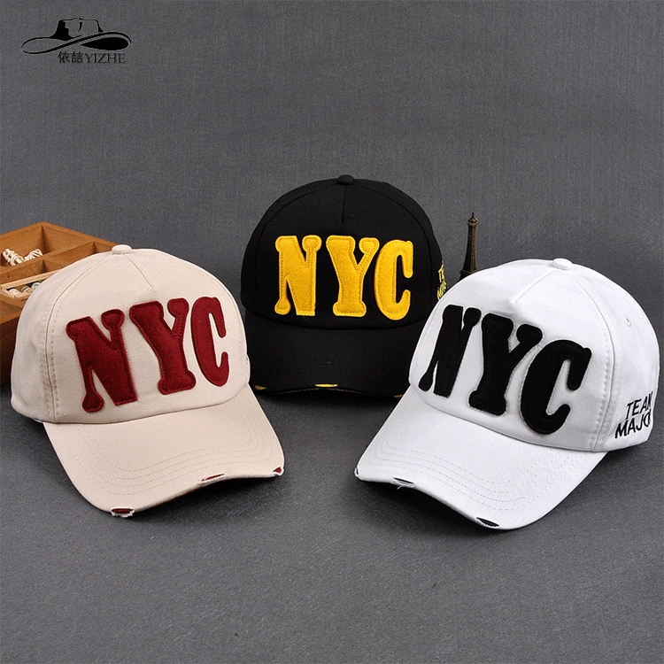 Mũ Lưỡi Trai Thể Thao Thêu Chữ NYC Thời Trang Xuân Hè Hàn Quốc Cho Nam Và Nữ