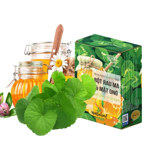 Halal Bột Rau Má Mật Ong ONELIFE Hộp 50gr nguyên chất, giảm cân, không đường