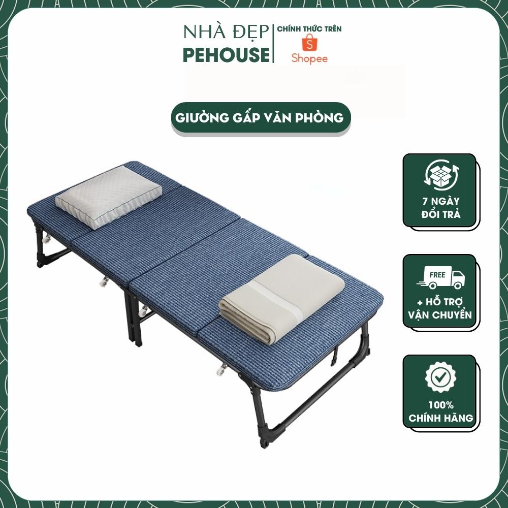 Giường Ngủ Xếp Gấp Gọn Văn Phòng Và Gia Đình Có Đệm Cao Cấp Nằm Thư Giãn Có Bánh Xe Tiện, Giường Đơn Ngủ Trưa Thư Giãn