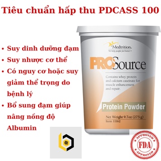 Sữa Prosource (Bột Protein)-Đạm chuẩn PDCASS 100-USA