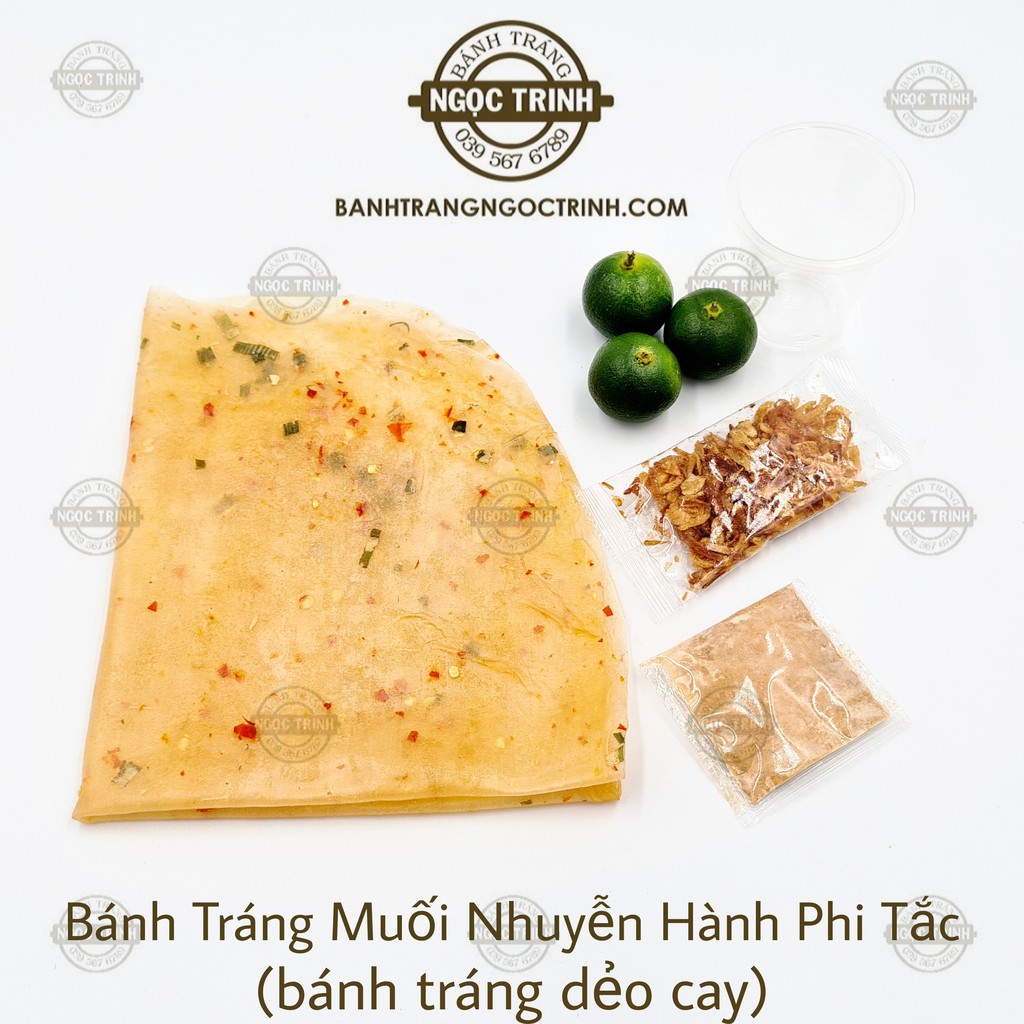 (5 Túi) Bánh tráng muối nhuyễn hành phi tắc loại bánh tráng dẻo cay bánh tráng Ngọc Trinh