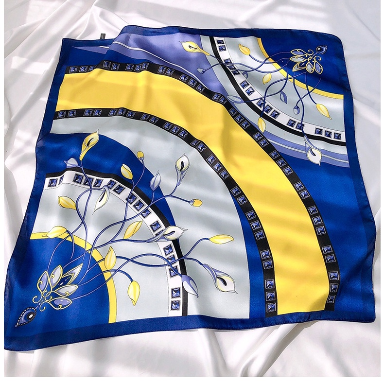 Khăn Choàng Cổ Lụa In Hình Vuông 70CM (27.5*27.5 Inches) WJ1026-23