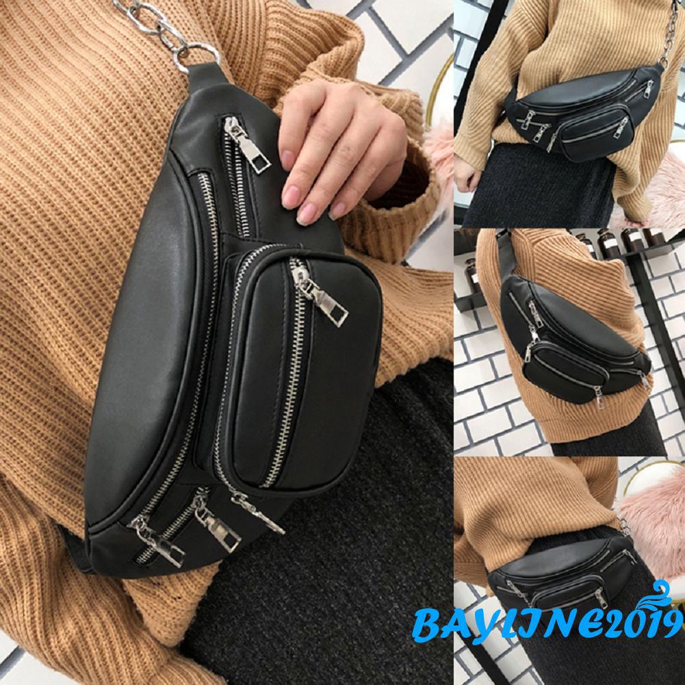 Loسe ~ Túi đeo vai nữ Dây kéo Da PU Satchel Túi xách Messenger Ví đeo chéo