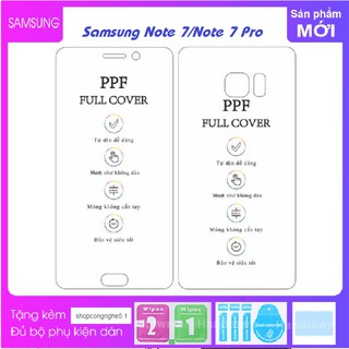 Combo Dán dẻo PPF mặt trước và mặt sau Samsung Note 7 - Note FE