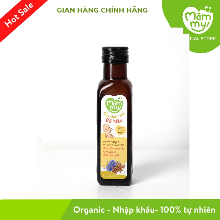 [NHẬP KHẨU] Dầu Ăn Dặm Bổ Não Hạt Lanh Mămmy - Cung Cấp Omega 3 và Dinh Dưỡng Cần Thiết Cho Trẻ Ăn Dặm