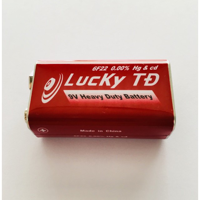 Pin 9V hãng Lucky - Pin vuông 9V - (Sỉ Inbox - Cực rẻ)