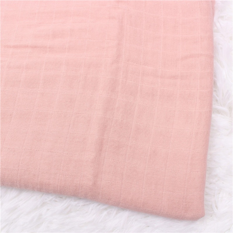 Chăn Quấn 2 Lớp 120x120cm Bằng Sợi Tre Màu Trơn Cho Bé Sơ Sinh