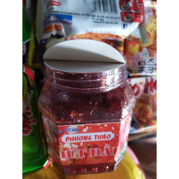 Mứt dâu 🍓Phương Thảo keo, bọc 480-500g, mứt dâu tây nguyên trái