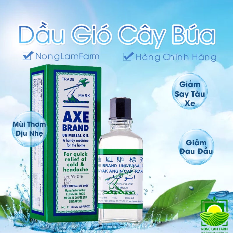 Dầu gió trắng Cây Búa Axe Brand (5ml) - Amipharma