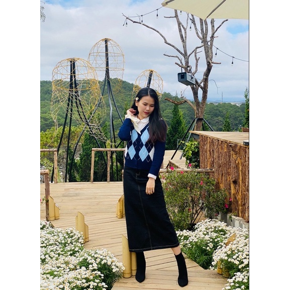 ÁO KHOÁC LEN CARDIGAN KẺ CARO PHONG CÁCH MÙA ĐÔNG ❄️