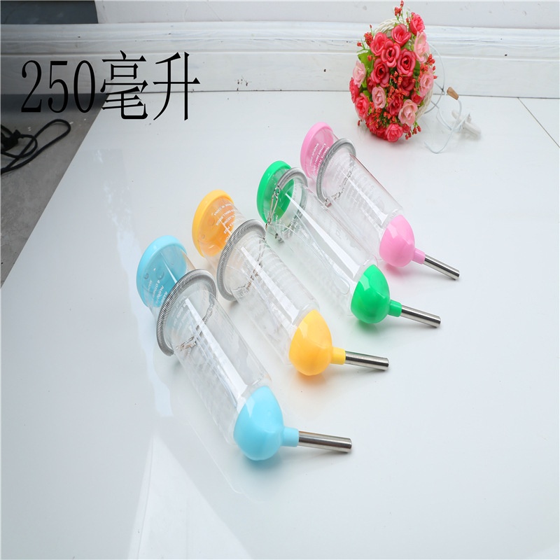 Bình nước bi 250ml Boer cho thỏ, bọ, nhím, chó, mèo