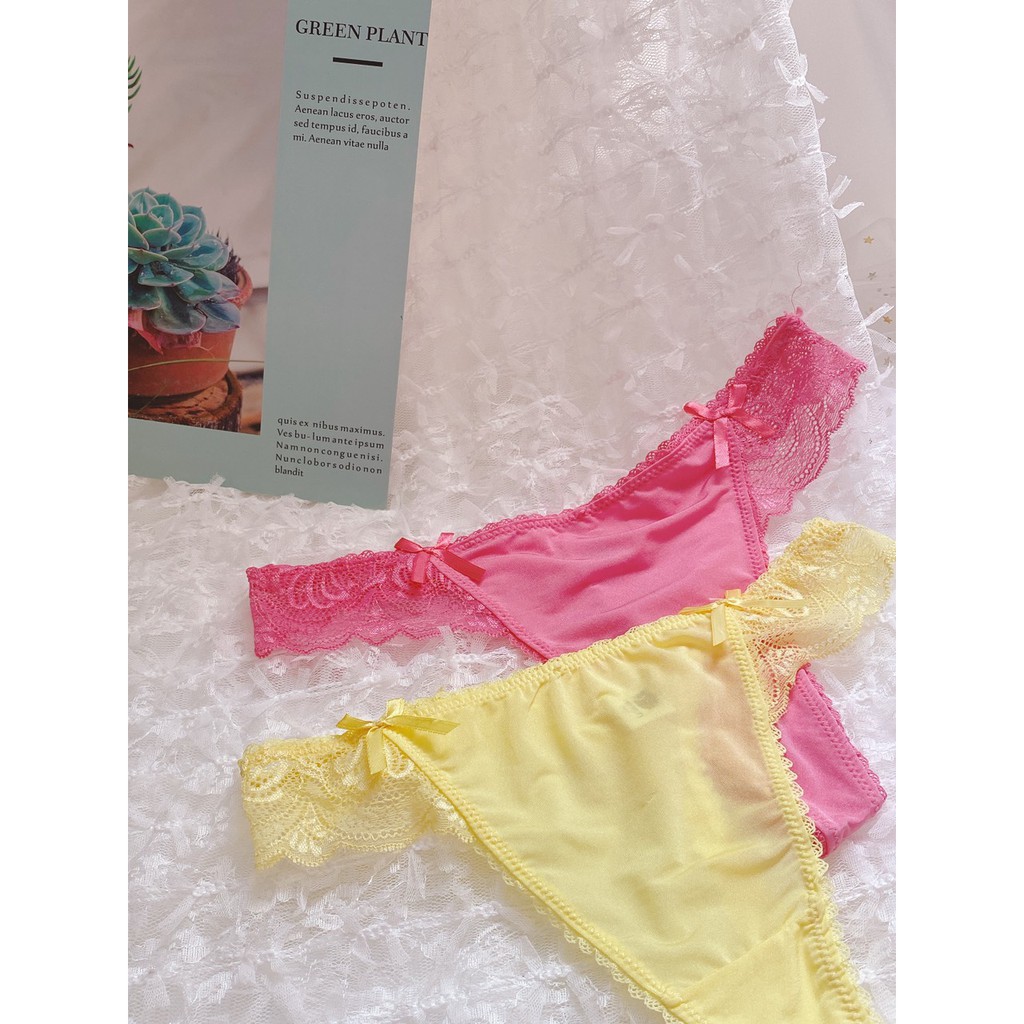 ẢNH THẬT CK022  QUẦN LÓT THUN SU PHỐI REN - QUẦN CHÍP LỌT REN SEXY - KellyWang