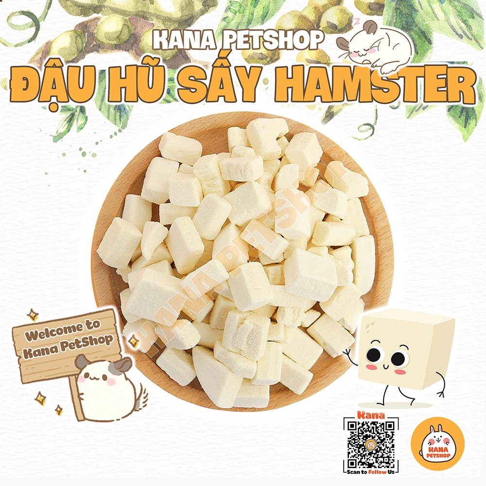 Đậu Hũ Cho Hamster 🐹FREESHIP🐹 Đồ Ăn Vặt 15G Đậu Hủ TOFU Sấy Khô Thức Ăn Dặm Bổ Sung Dinh Dưỡng Cho Hamster