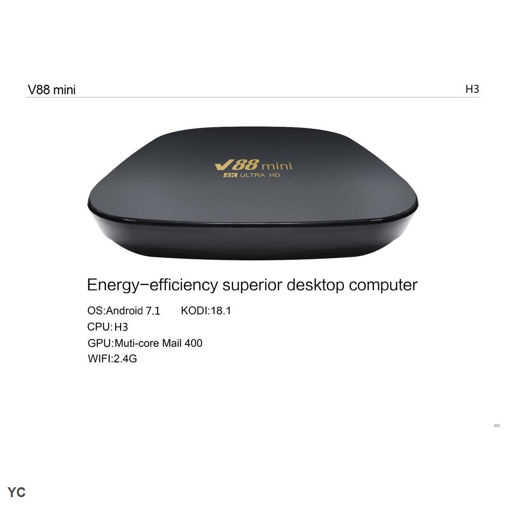 Đầu TV Box V88 mini 32GB / 512GB Wifi 2.4G Android 12.0 8K Ultra HD ChấT LượNg Cao KèM Phụ KiệN