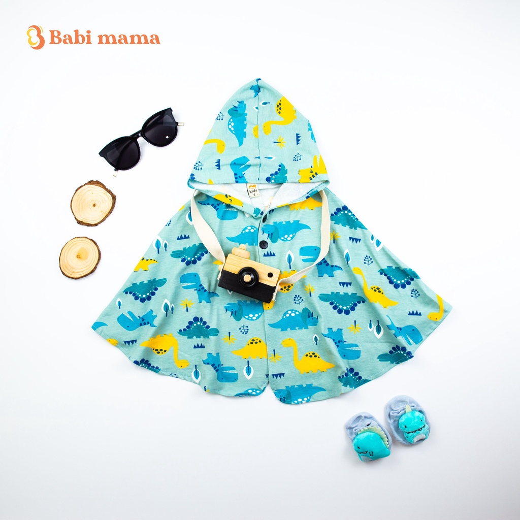 Áo choàng cho bé, áo choàng cánh dơi áo chống nắng chống gió chất liệu cotton 6 Đến 22 Kg A17 Babi mama