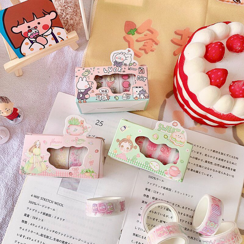 ✨ Set 5 Washi Tape Nhũ Dễ Thương ✨ (Trang Trí Sổ / Bullet Journal )