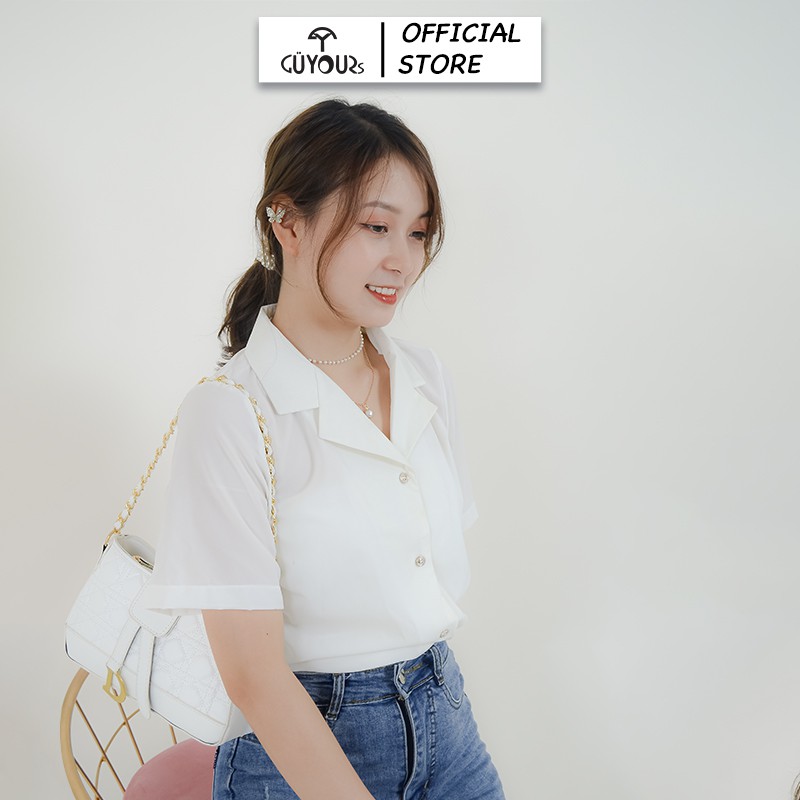 Áo sơ mi cổ vest quốc dân nhất định nên có, phối chân váy, quần jeans ,quần tây , quần sort bao xinh ASM1 | BigBuy360 - bigbuy360.vn