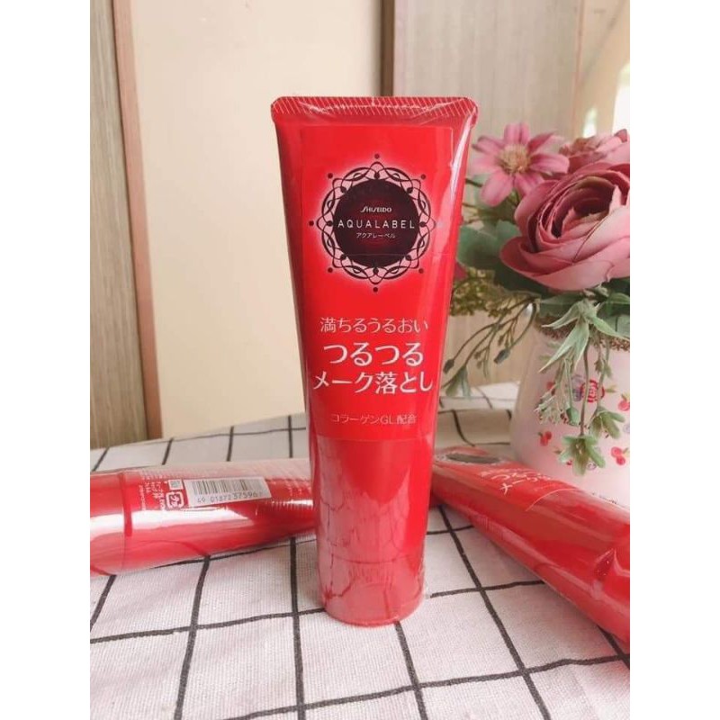 Tẩy trang Aqualabel Shiseido màu đỏ 110g