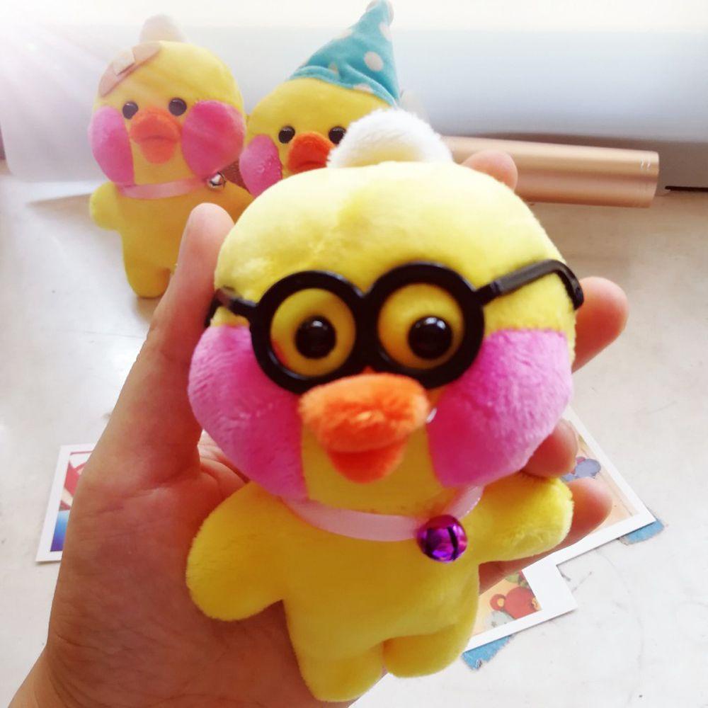 LANFY Kawaii Lalafanfan Key Rings Birthday Gifts Plush Duck Pendant Duck Keychain Soft Toys Stuffed Animals Korean Netred Yellow Duck Stuffed Toys Cafe Duck Hyaluronic Ducks Acid Doll