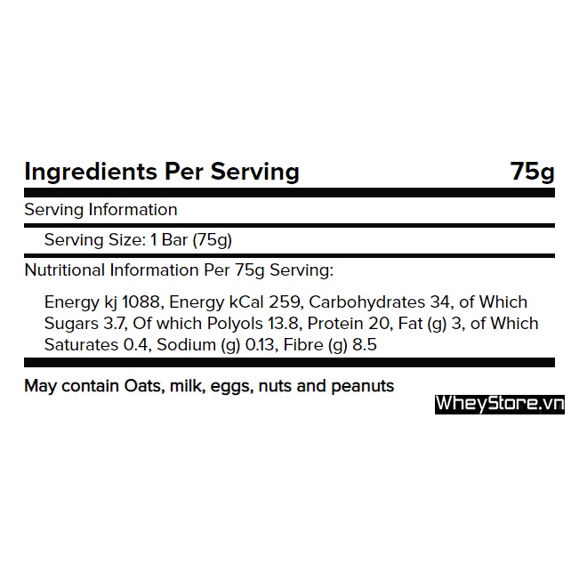 Bánh Bổ Sung Dinh Dưỡng Warrior RAW Protein Bar Chính Hãng