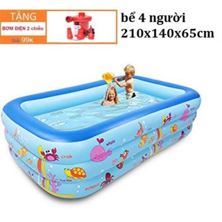 BỂ BƠI 2M1 3 TẦNG LOẠI 1 TẶNG KÈM BƠM ĐIỆN 2 CHIỀU VÀ BỘ VÁ