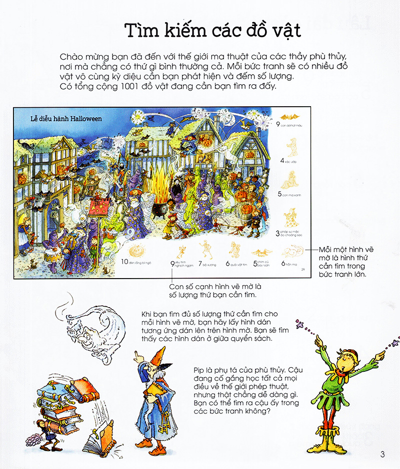 Sách 1001 Miếng Dán Hình Vui Nhộn - Phép Thuật Diệu Kỳ